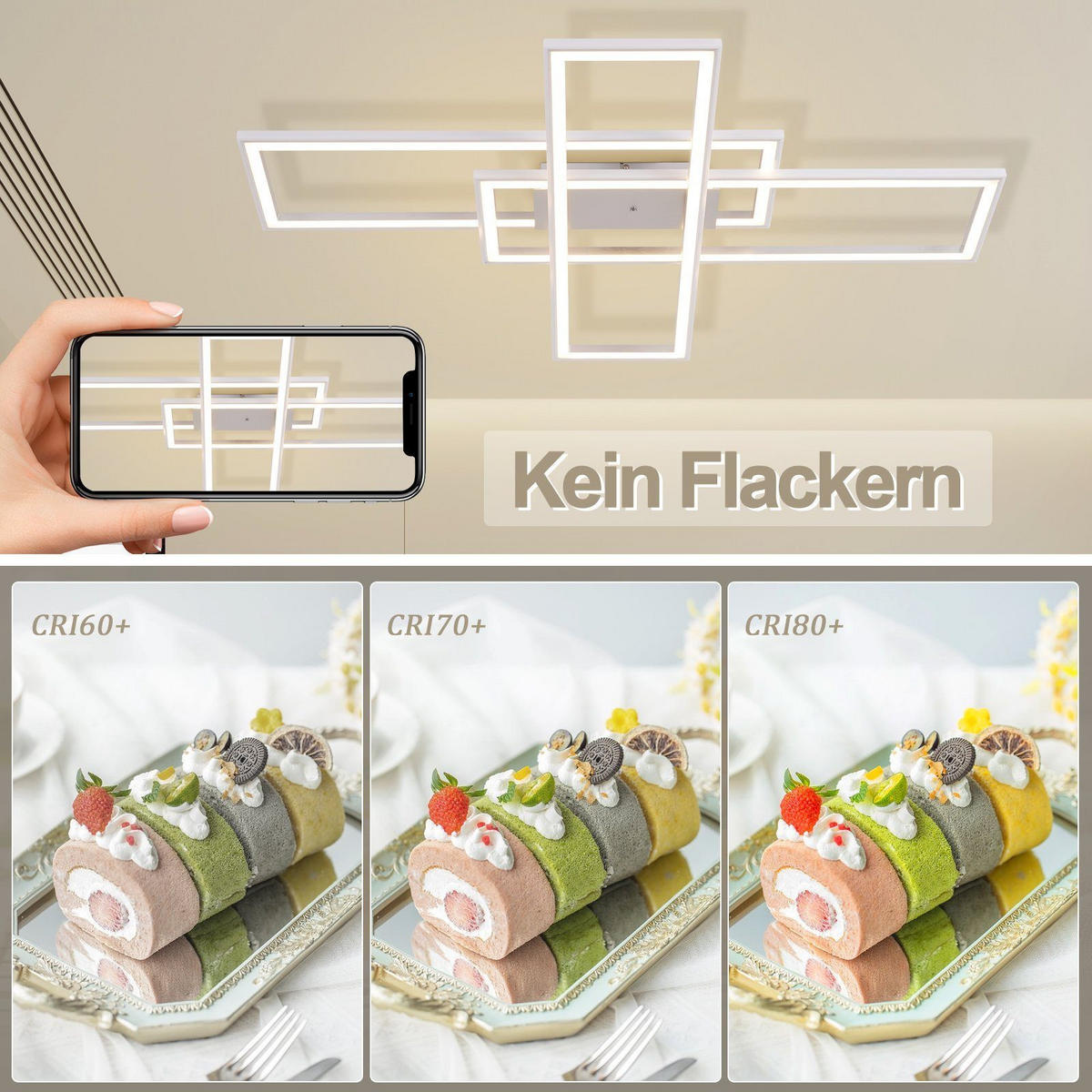 LED-DECKENLEUCHTE Karla 101/71/7 cm - Weiß, Metall (101/71/7cm) - Nettlife