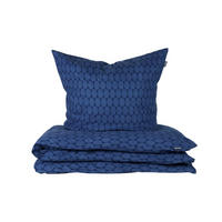 BETTWÄSCHESET Drops - Feinbiber - 2-teilig - 135x200 cm - Dunkelblau - Dunkelblau, Textil (135/200cm) - SCHIESSER