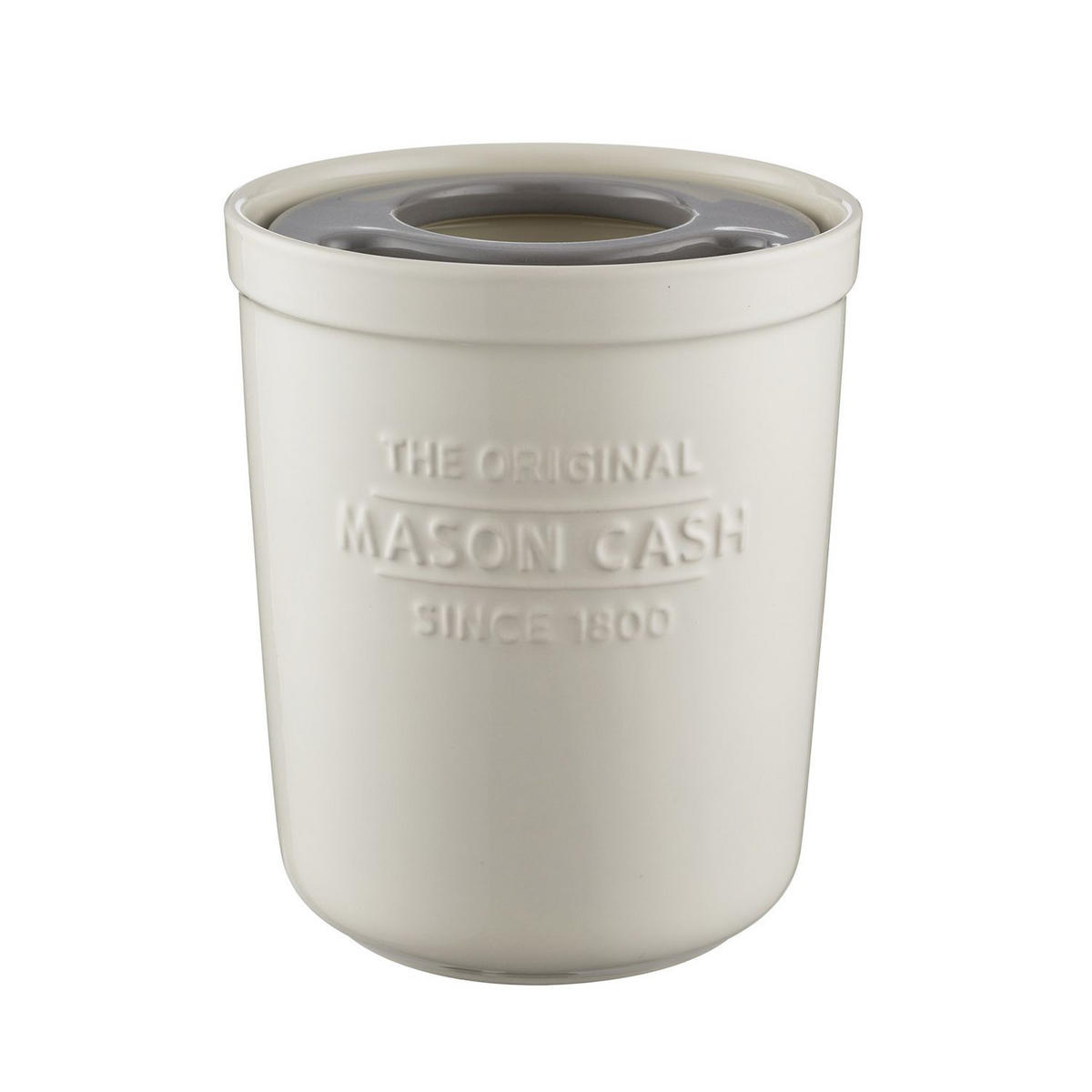 UTENSILIENBEHÄLTER 2in1 aus Steingut - Creme, Keramik (16/19/16cm) - Mason Cash
