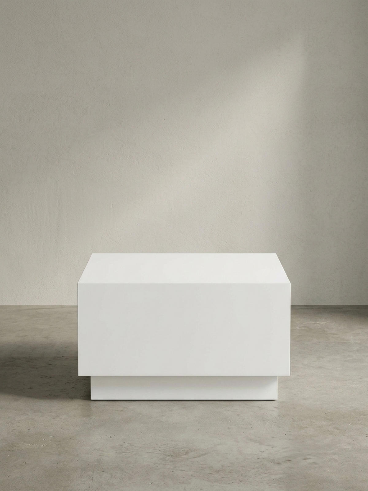 COUCHTISCH in Würfelform, Weiß Hochglanz, 60x60x35 cm, modernes Design - Weiß, Holzwerkstoff (60/60/35cm) - KADIMA DESIGN