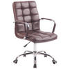 DREHSTUHL Lederlook bordeauxrot - Chromfarben/Bordeaux, Textil/Metall (56/94/62cm) - CLP