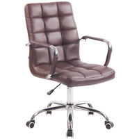 DREHSTUHL Lederlook bordeauxrot - Chromfarben/Bordeaux, Textil/Metall (56/94/62cm) - CLP