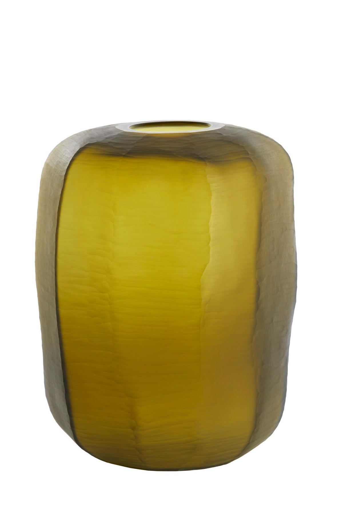 VASE Pacengo Gelb Ø33/42 cm - Gelb, Glas (33/42cm) - Light & Living