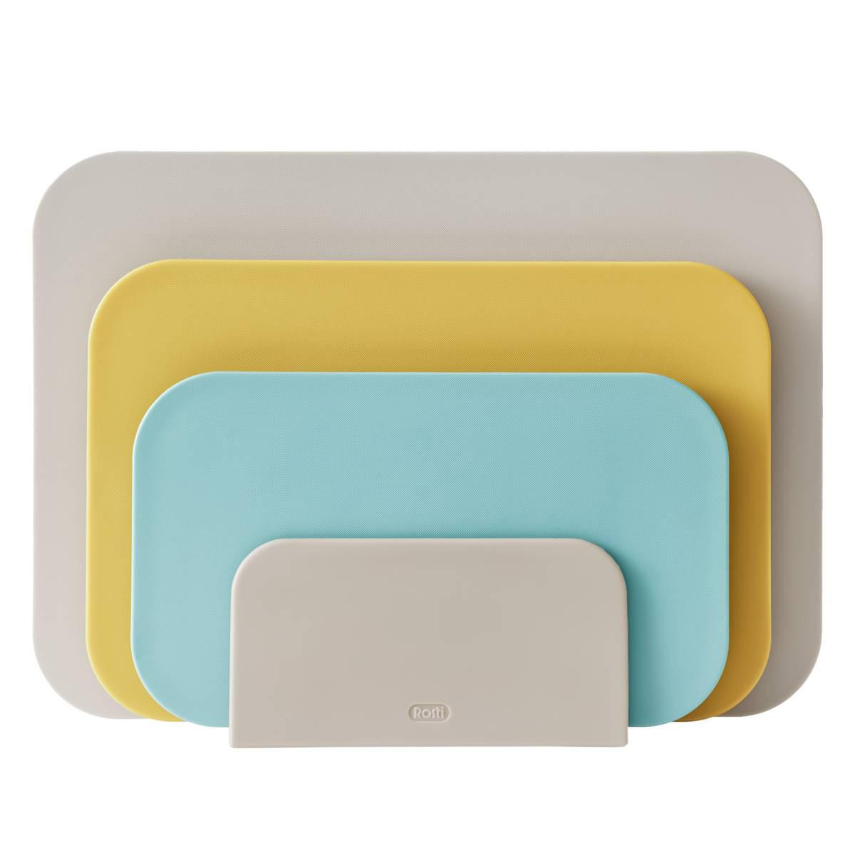SCHNEIDEBRETTER-SET Choptima beach - Beige/Multicolor, Kunststoff (35/26cm) - Rosti