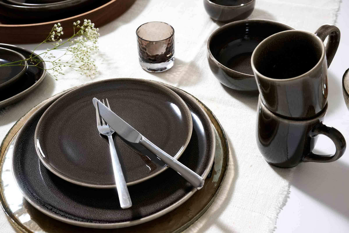 FRÜHSTÜCKSSET Eda braun 12er Set - Braun, Keramik (30/34/34cm) - Ritzenhoff Breker