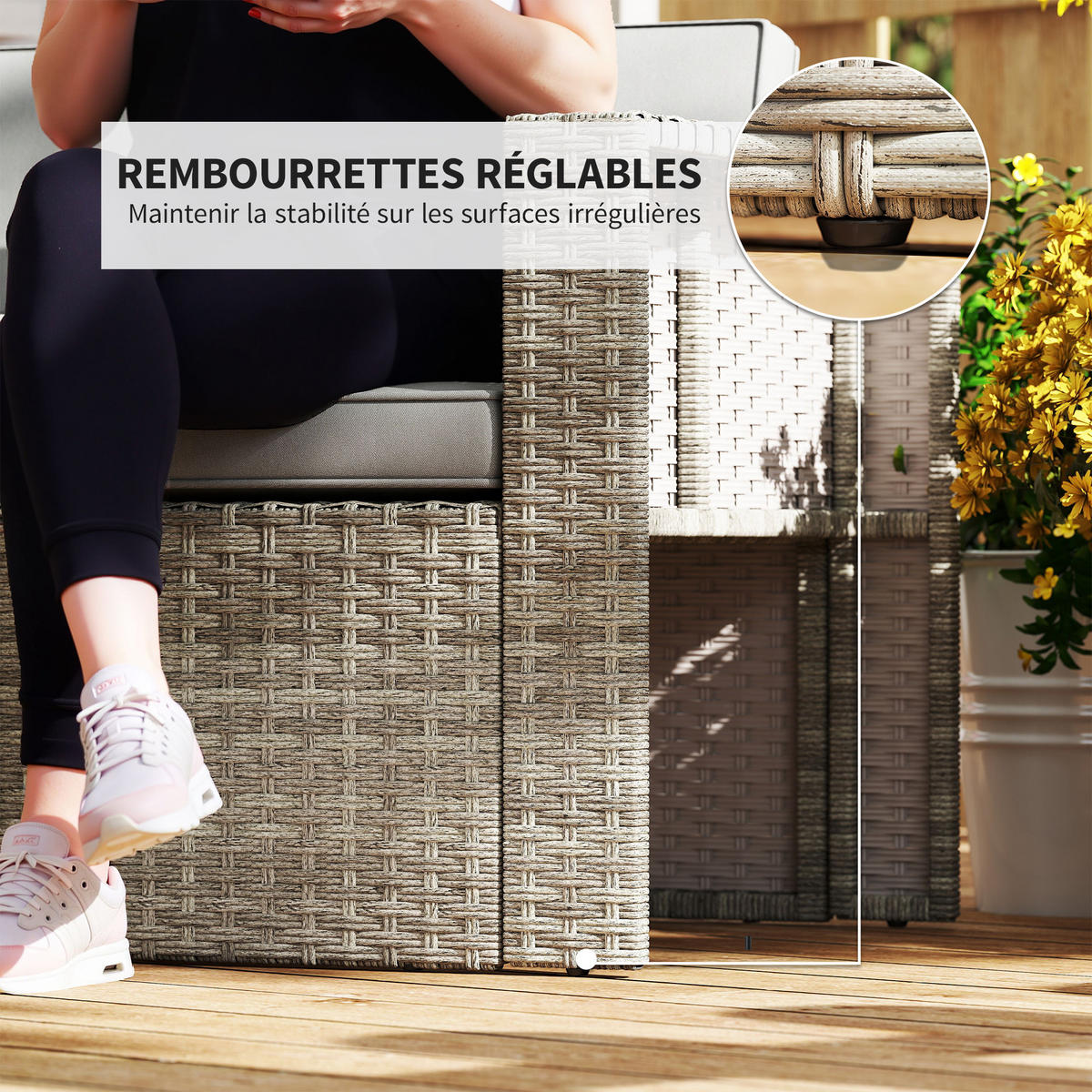 GARTENLOUNGE-SET 6tlg DE-13718 nestbar mit Glastisch Grau - Dunkelgrau, Metall - ComfortXL