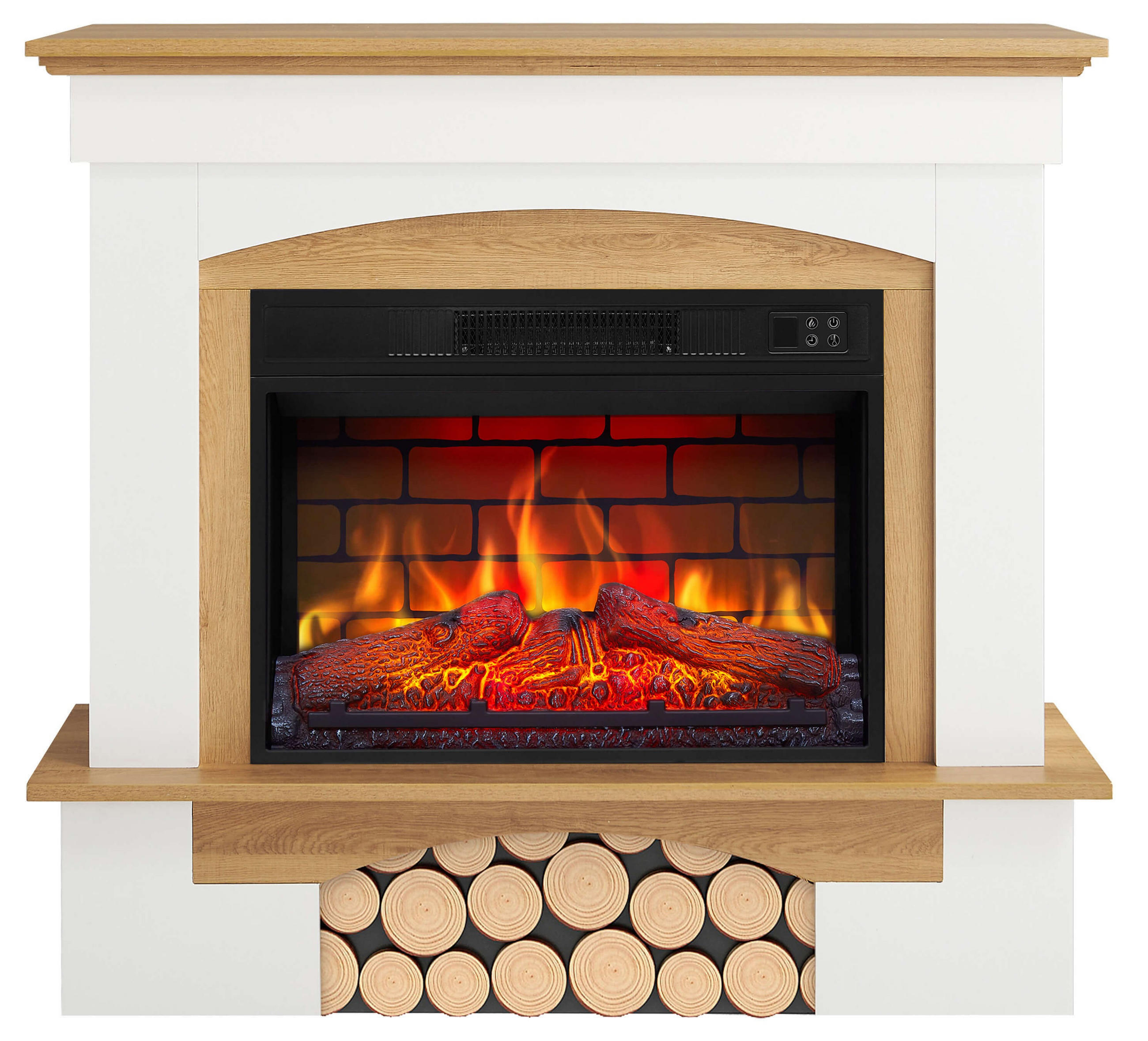 ArtiFlame Elektrokamin Weiß 98.5x90x30 cm