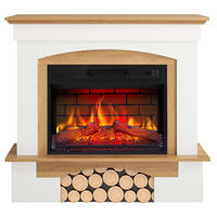 ELEKTROKAMIN Woodley AF23BS Weiß Eiche Natur – Breite 96 cm, 3D-Flammeneffekt, LED-Beleuchtung, Heizfunktion - Weiß, Glas/Holzwerkstoff (98.5/90/30cm) - ArtiFlame