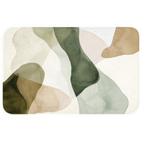 KOUPELNOVÁ PŘEDLOŽKA Japandi - Abstraktní - Zelená 80x50 cm - zelená barva, textil/plast (80/50cm) - OnlyWow