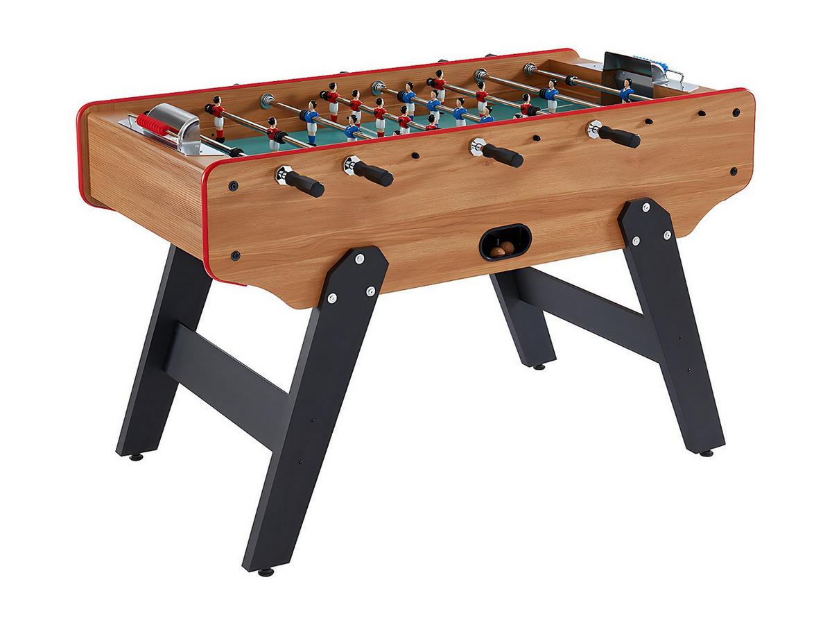 TISCHFUSSBALLTISCH - MDF - 153 x 77,6 x 96 cm - Eichefarben - PAULO - Naturfarben, Holz (153/77.6cm) - Vente-Unique