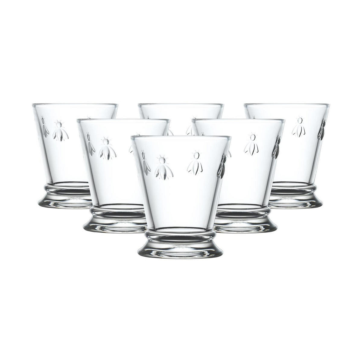 WASSERGLÄSER Biene Abeille transparent 185 ml 6er Set - Transparent, Glas (0.185L) - La Rochère