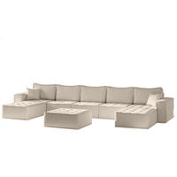 WOHNLANDSCHAFT Sande In Alpine - Beige, Holzwerkstoff/Textil (452/85/192cm) - Fun Möbel