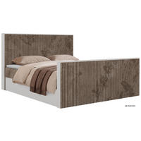 KONTINENTÁLNÍ POSTEL TRAVIT DUO 180/200 - Hnědá Manšestr - Topper Visco - H3 - černá/hnědá, textil/plast (180/200cm) - MKS