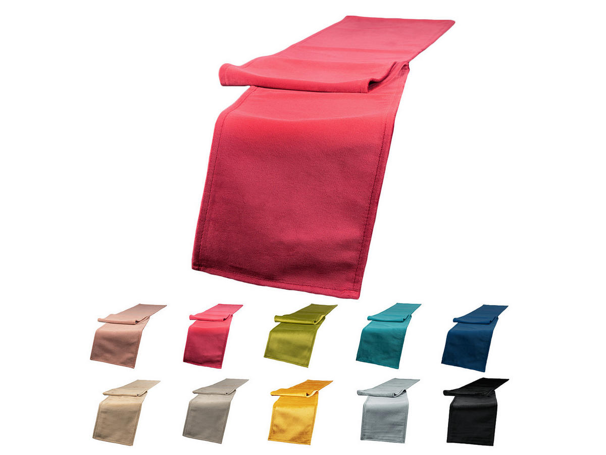 TISCHBAND Samt&Sonders karmin-rot 140/18 cm - Rot, Textil (18/140cm) - beties Heimtextil