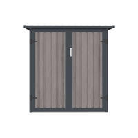 METALL-FAHRRADUNTERSTAND aus verzinktem Stahl - Holz-Optik - 2,8 m² für 2 Fahrräder - NIKI - Taupe, Metall (128/142/189cm) - Vente-Unique