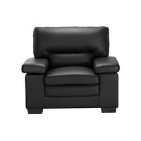 SESSEL mit gerader Rückenlehne - 1 Person - Leder - Schwarz - - Schwarz, Leder (109/97/89cm) - Vente-Unique