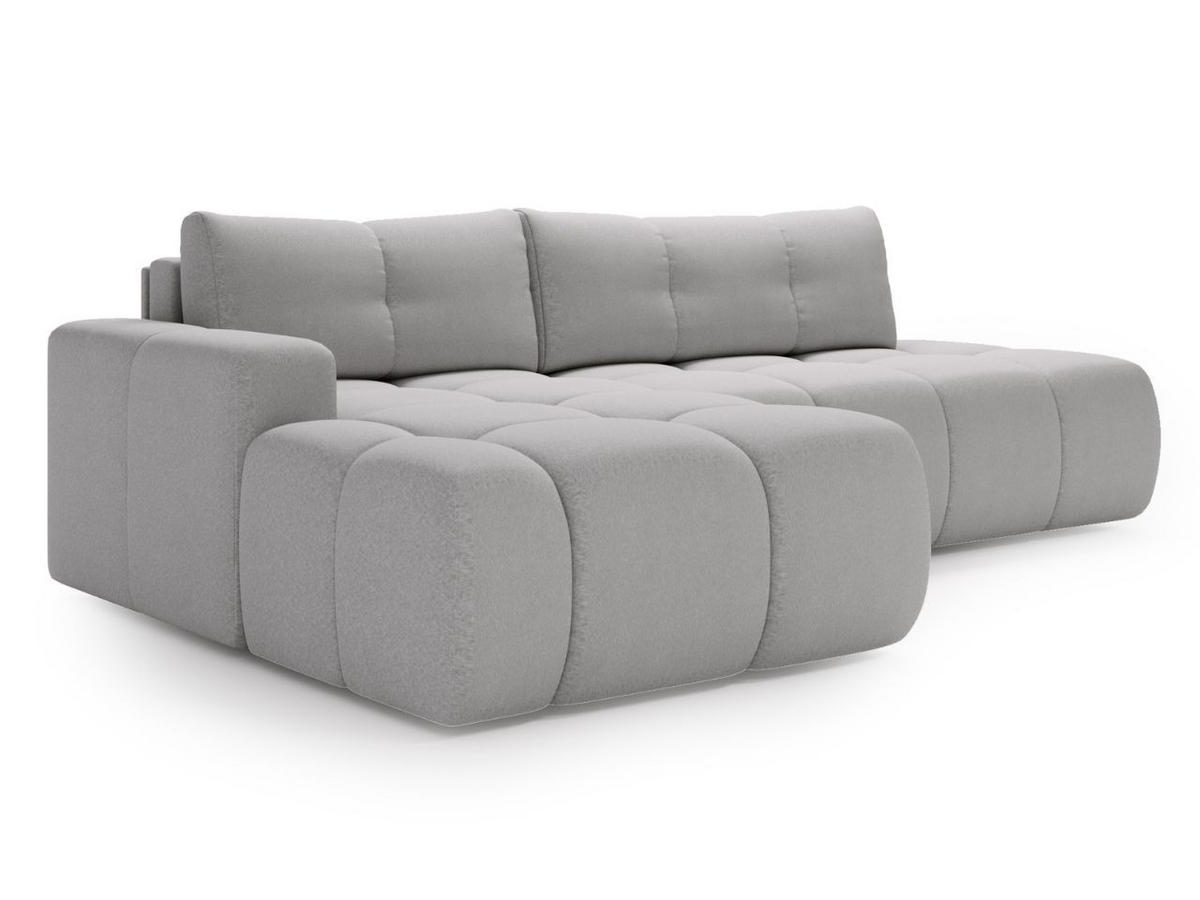 ECKSOFA Montero Bouclé-Stoff Grau Links - Grau, Holz/Textil (280/177cm) - Graingold