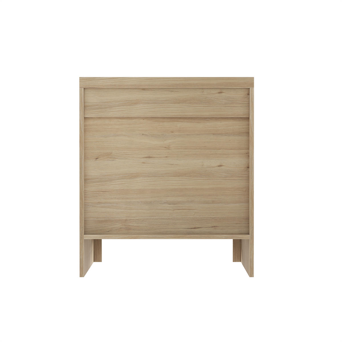 NACHTTISCH mit 2 Schubladen in Eichenoptik - Nachttisch im Mid-Century-Modern-Stil mit Metallgriffen - Eichefarben, Holzwerkstoff (48/55.5/40cm) - DELFA