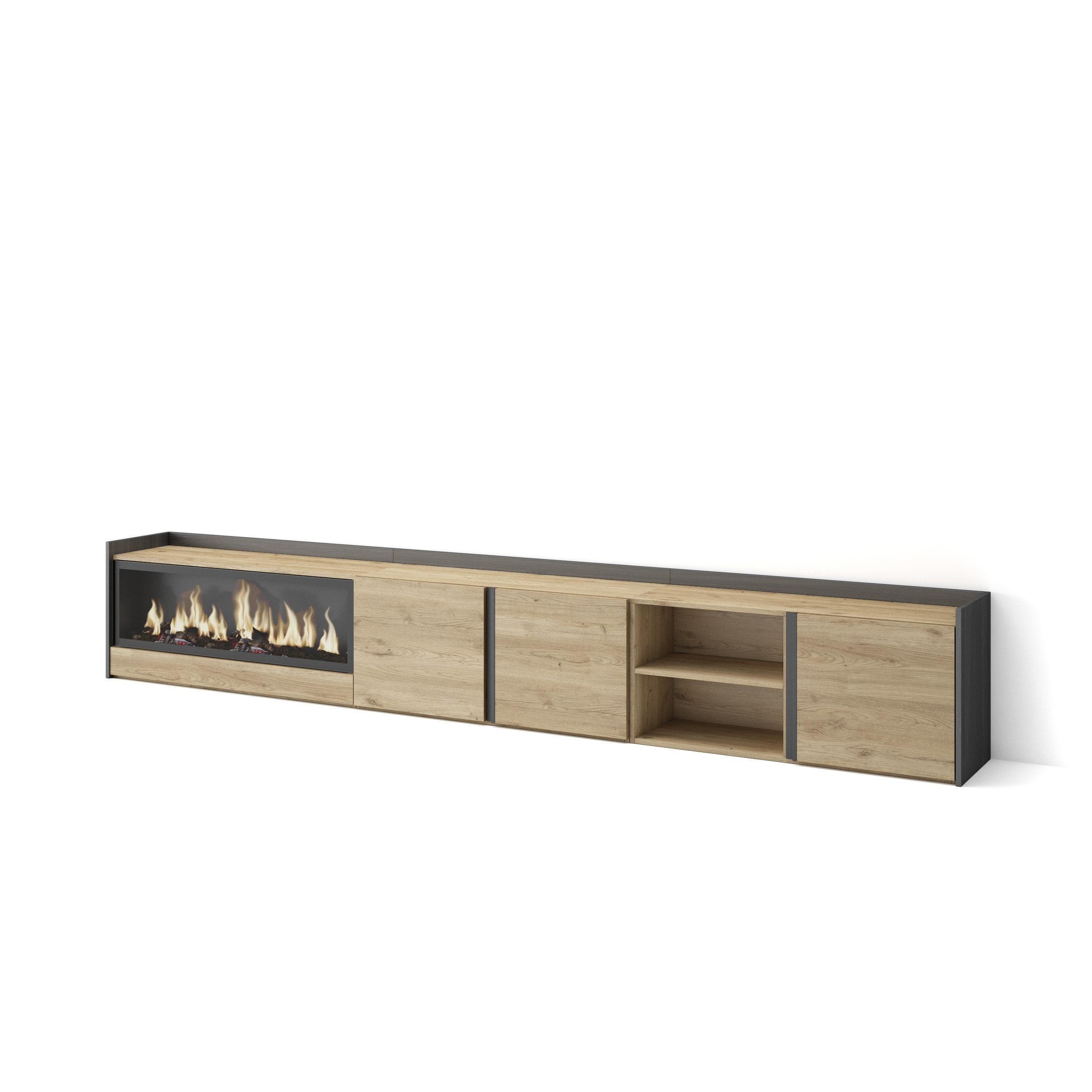 Skraut Home Lowboard, Eiche 315x50x35 cm