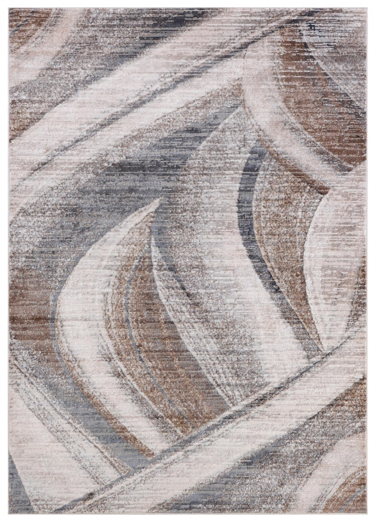 KOBEREC béžový hnedý grafitový - 120 x 170 cm - hnedá/sivá, textil (120/170cm) - Mazovia