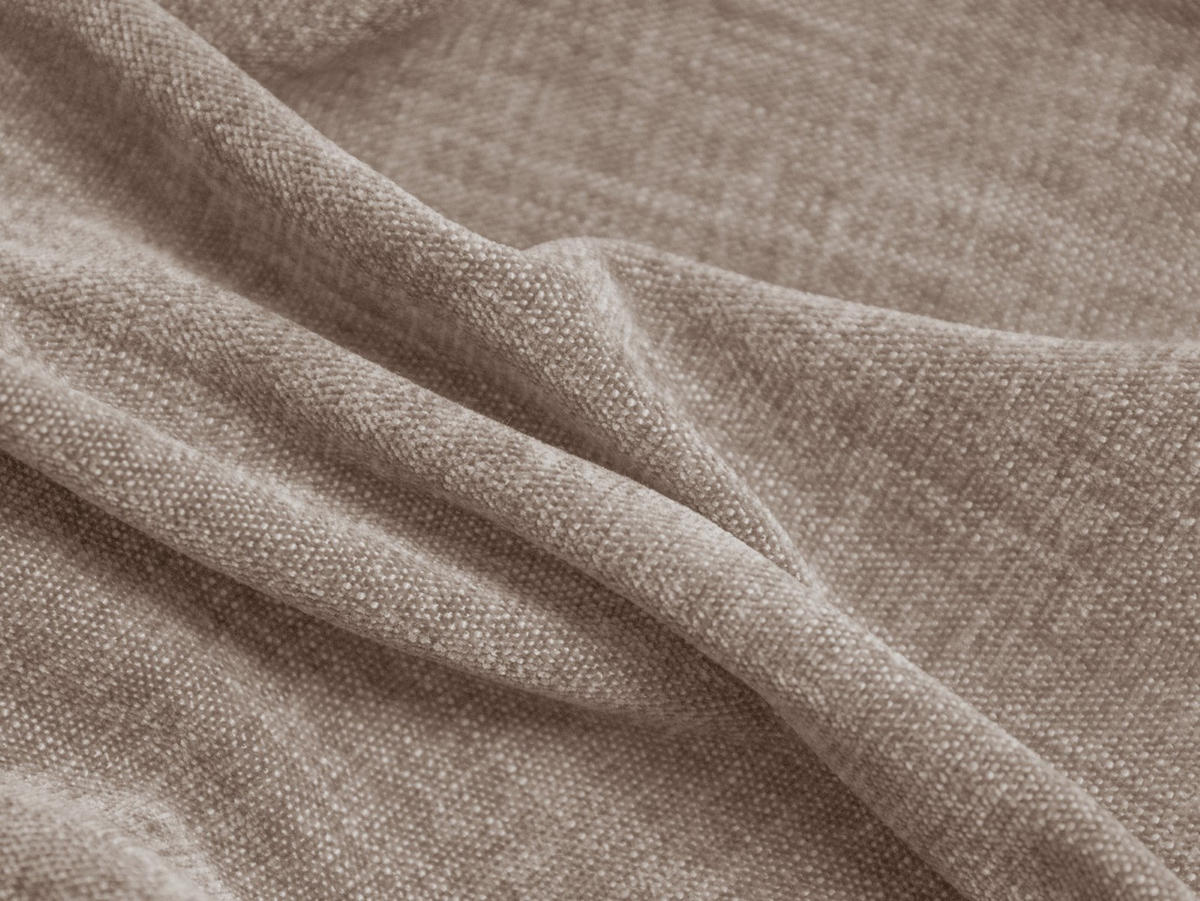 SOFA modular Martina aus strukturiertem Stoff dunkelbeige 3 Sitzplätze - Mokka, Textil (106/75/240cm) - Micadoni