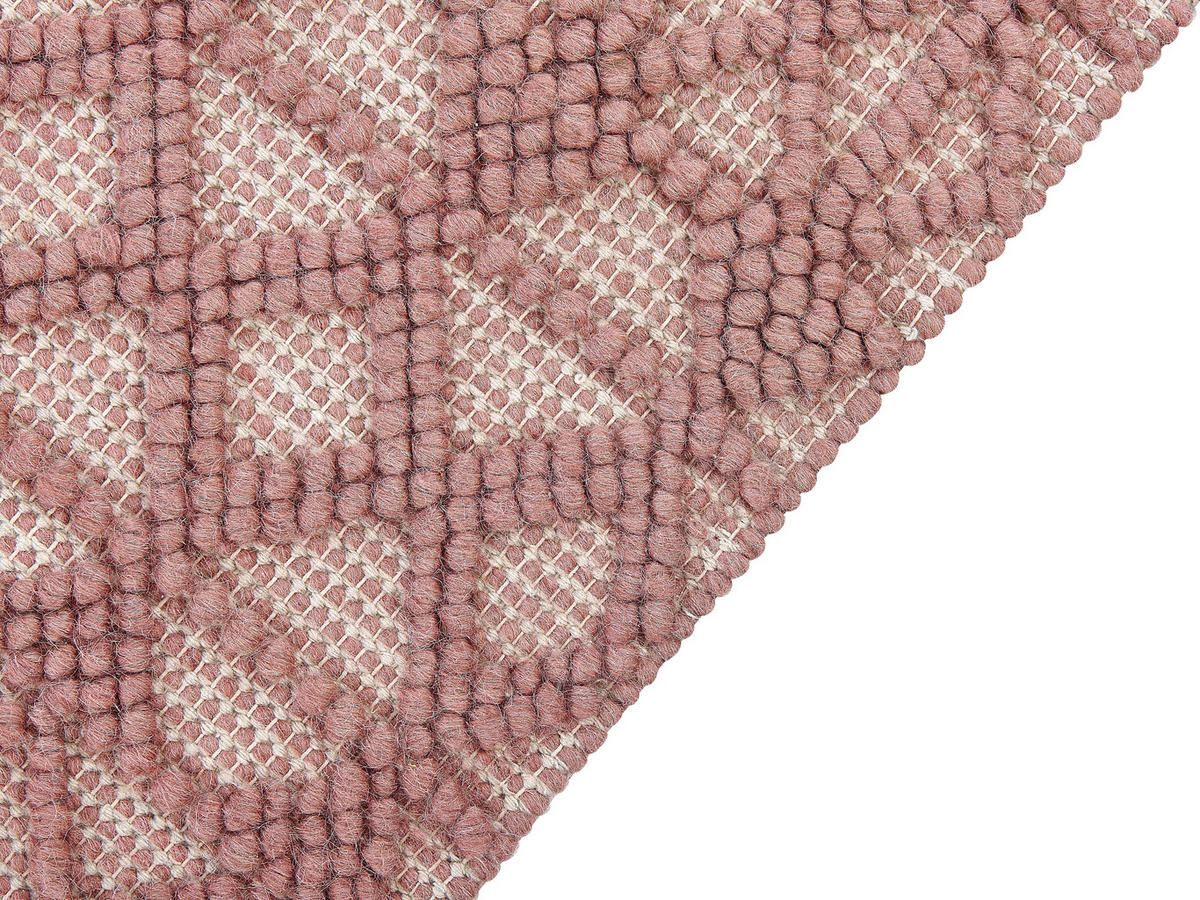 KURZFLOR-TEPPICH Alucra 230/160 cm - Pink, Textil (160/230cm) - Beliani