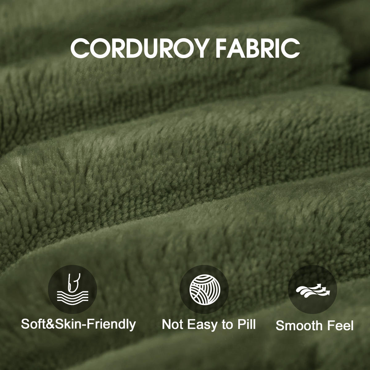 L-FÖRMIGES ECKSOFA Grün 270/175/83 cm 3-Sitzer Modular Cordstoff Ohne Montage - Grün, Textil (270/175cm) - PANGIVO