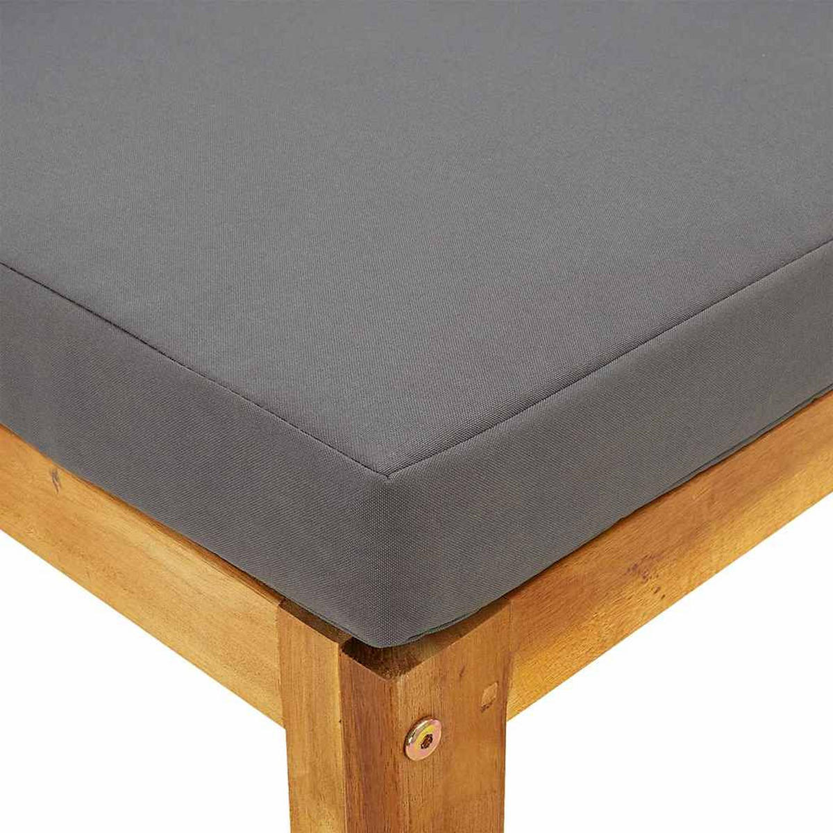 MODULAR-ECKSOFA Mit Dunkelgrauen Kissen Akazie Massivholz - Grau, Holz (70/60/70cm) - vidaXL