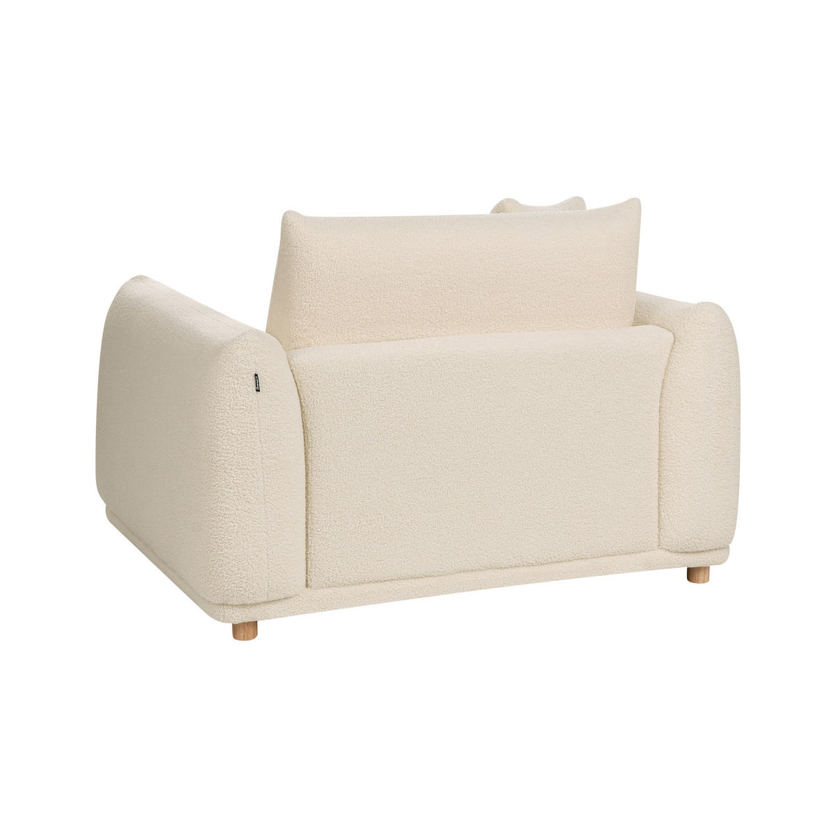 SESSEL Bouclé Cremeweiß Jubek - Weiß, Textil (120/81/104cm) - Beliani