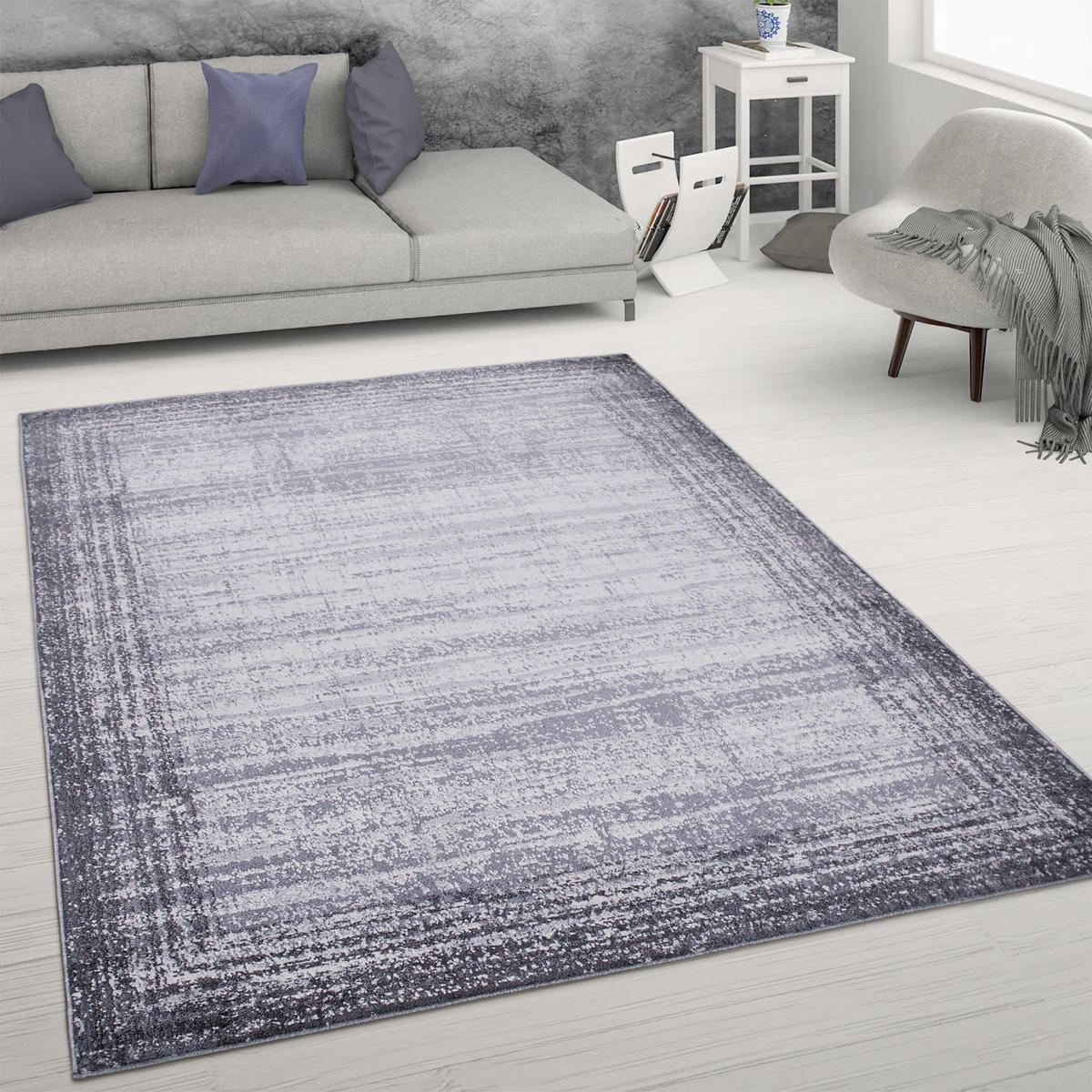 KURZFLORTEPPICH 120/160 cm Catania 842 - Grau, Kunststoff (120/160cm) - Paco Home