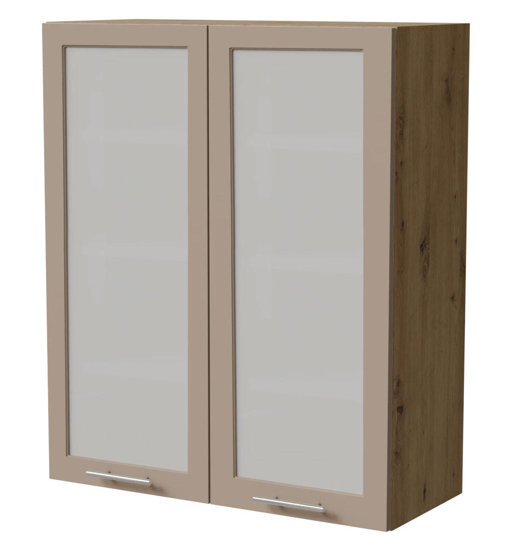 HÄNGESCHRANK Brerra W4S/80 Eiche Artisan / RAL 1019 graubeige Matt 80 / 32,5 / 96cm - Graubraun/Eiche Artisan, Holz/Holzwerkstoff (80/96/32.5cm) - Feldmann-Wohnen