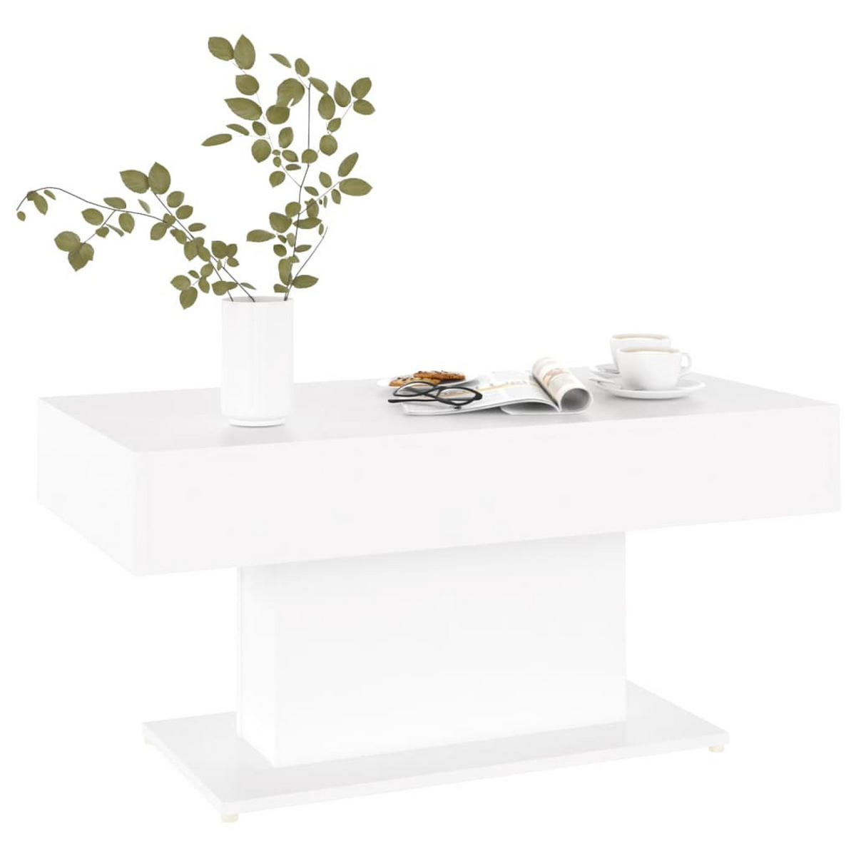 COUCHTISCH Weiß 96x50x45 cm Holzwerkstoff - Weiß, Holzwerkstoff (96/50/45cm) - furnicato