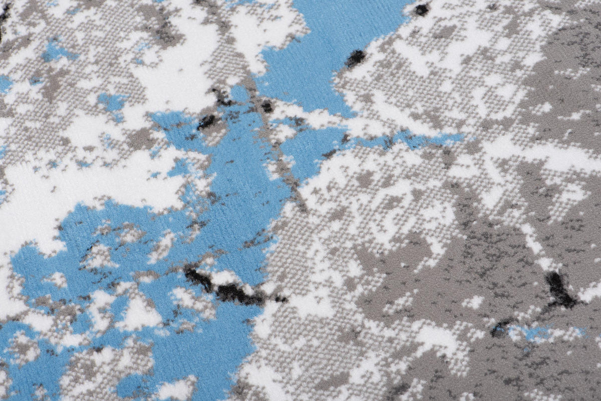 TEPPICH MAYA Blau Meliert Splash Verwischt 200/300 cm - Blau, Textil (200/300cm) - Tapiso