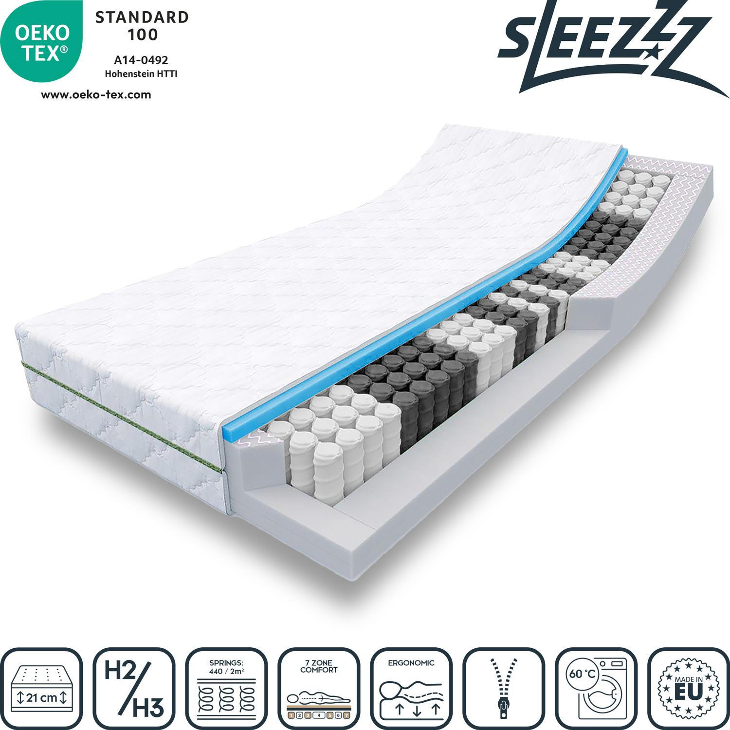 FEDERKERNMATRATZE Smart 90x190 cm - Weiß, Textil (90/190cm) - Sleezzz
