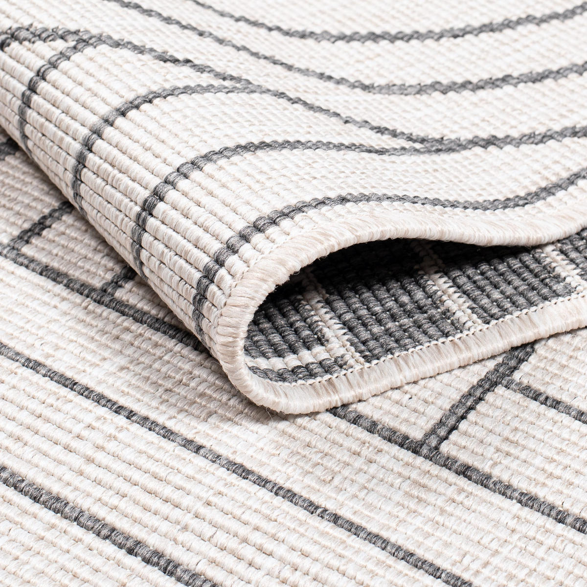 OUTDOOR-TEPPICH DuoRug 5842 Grau 160x230 cm - Grau, Textil (160/230cm) - carpet city