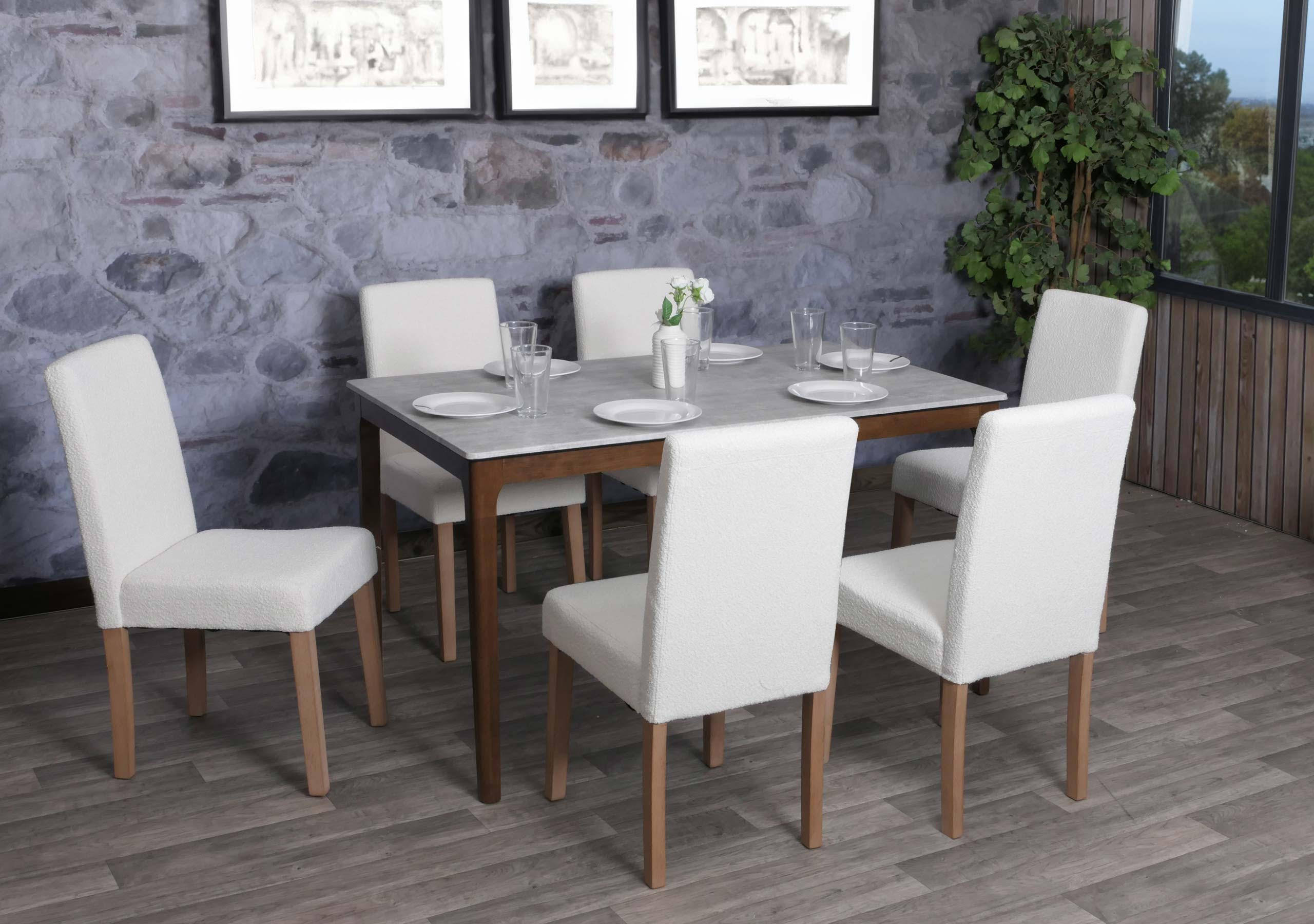 ESSZIMMERSTUHL Cremeweiß 4er-Set - Weiß, Textil (42/90/50cm) - MCW