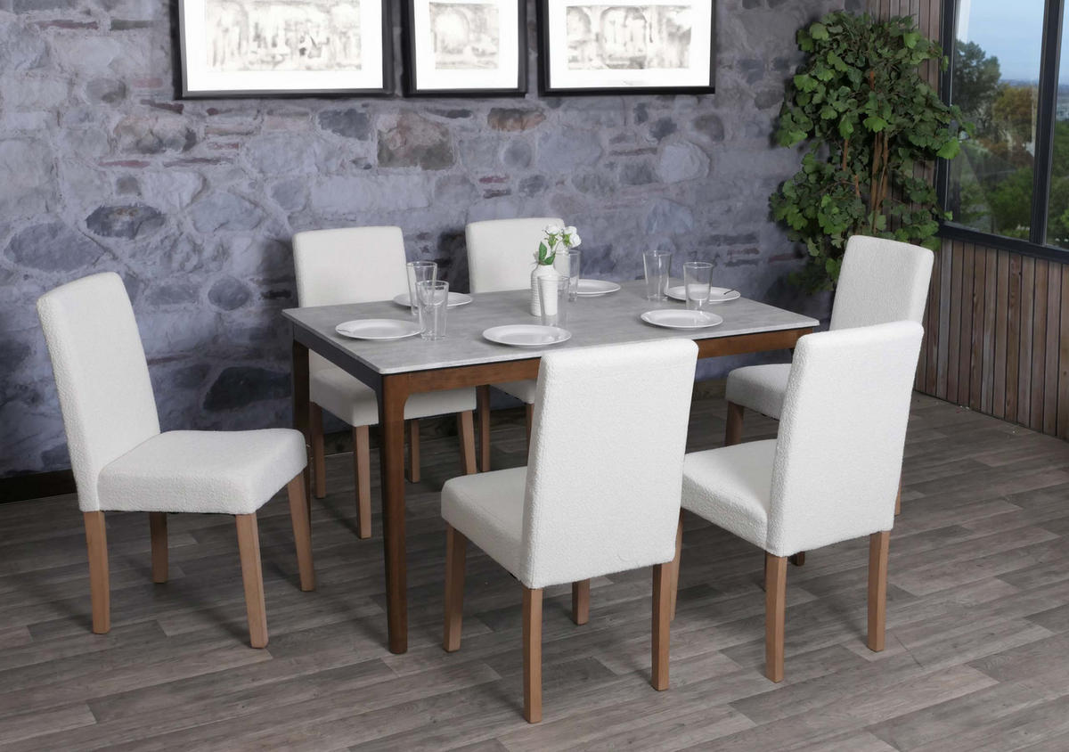 ESSZIMMERSTUHL Cremeweiß 4er-Set - Weiß, Textil (42/90/50cm) - MCW