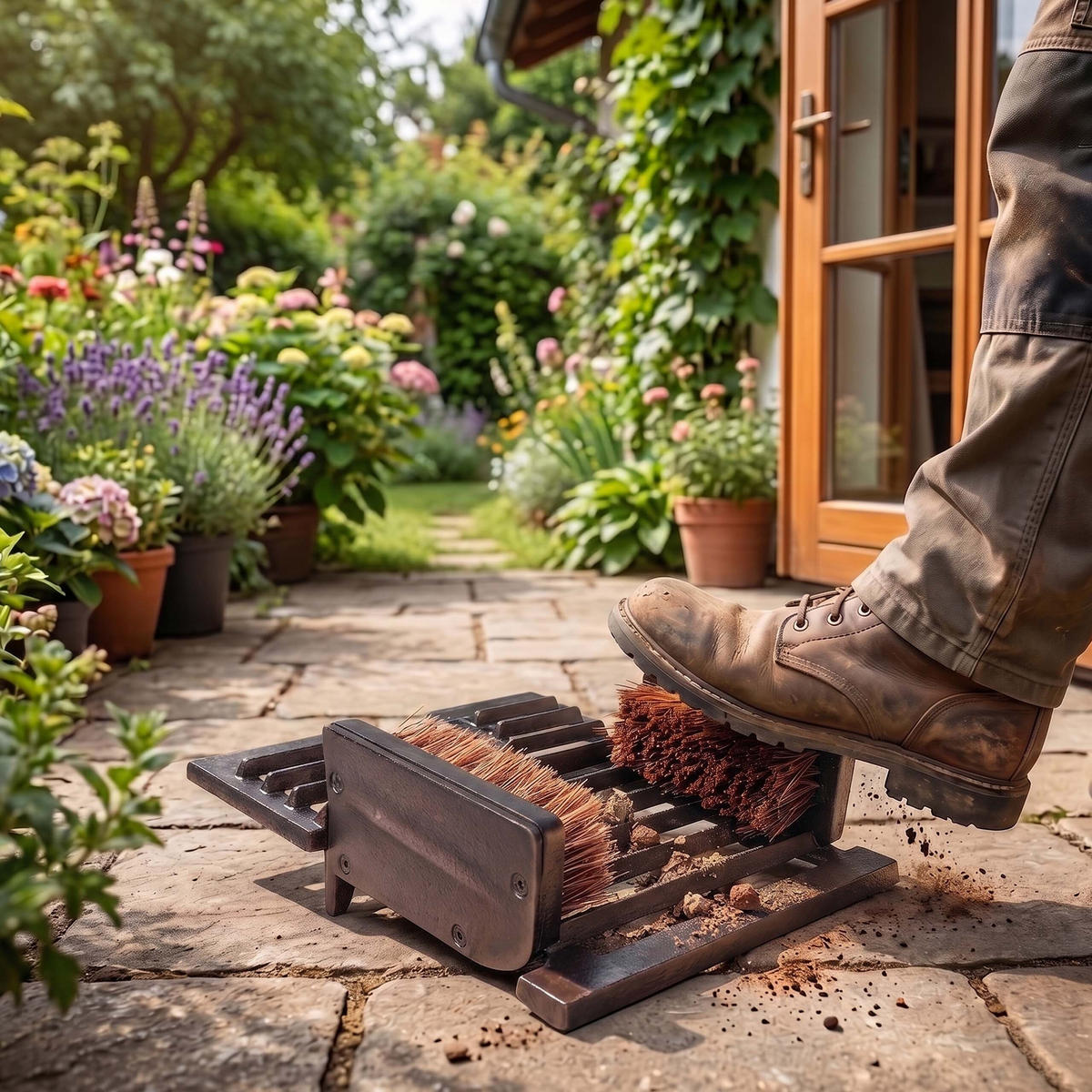 ČISTIČ topánok - hnedá, kov (21.5/26.5cm) - Relaxdays
