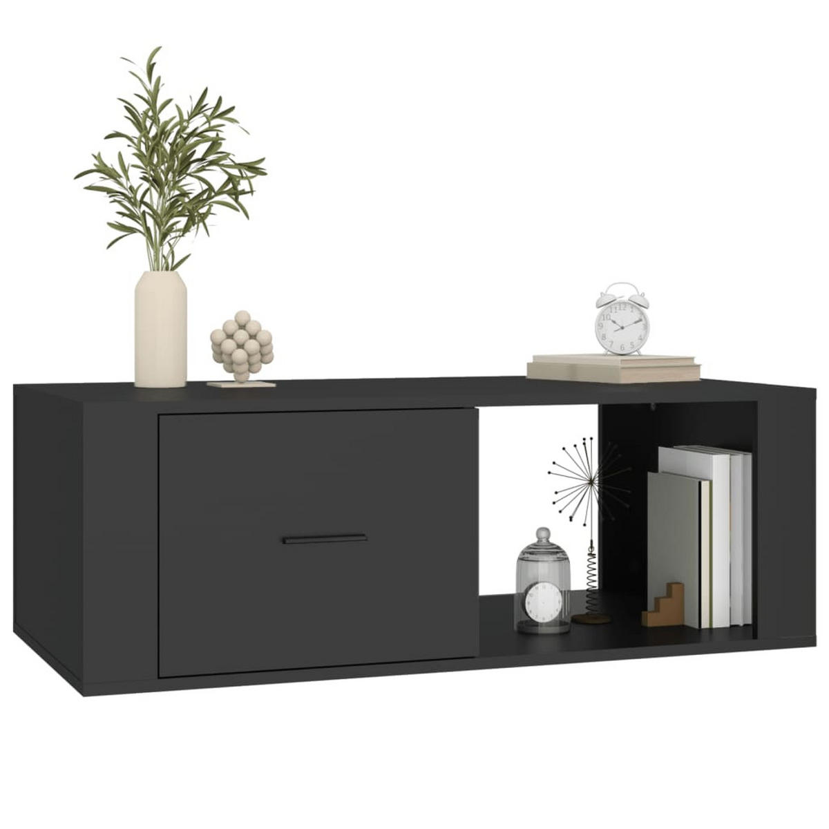 COUCHTISCH Schwarz 100x50,5x35 cm Holzwerkstoff - Schwarz, Holzwerkstoff (100/50.5/35cm) - furnicato