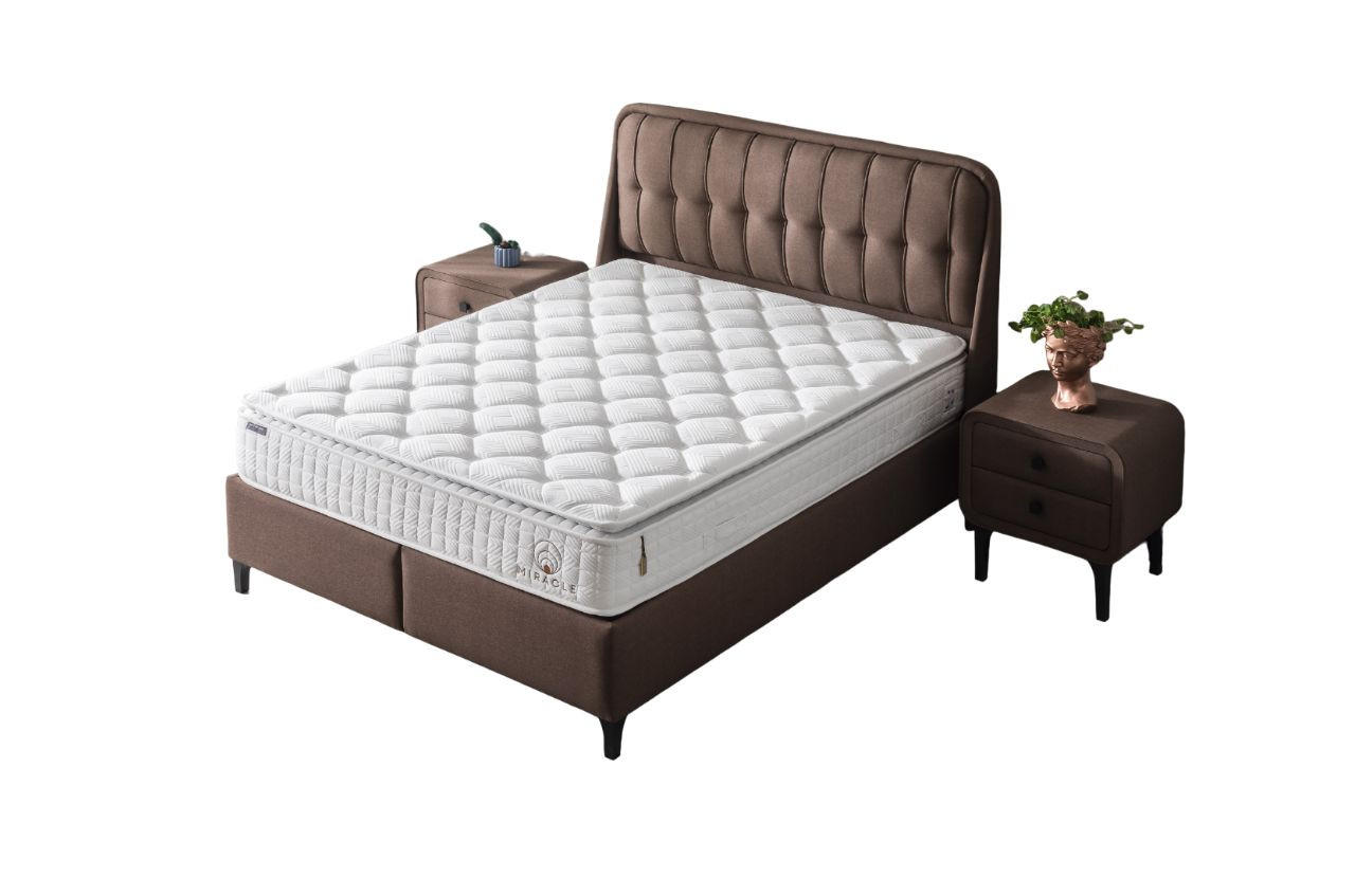 POLSTERBETTSET Miracle 150x200 Braun - Braun, Textil/Metall (150/200cm) - Villa Möbel