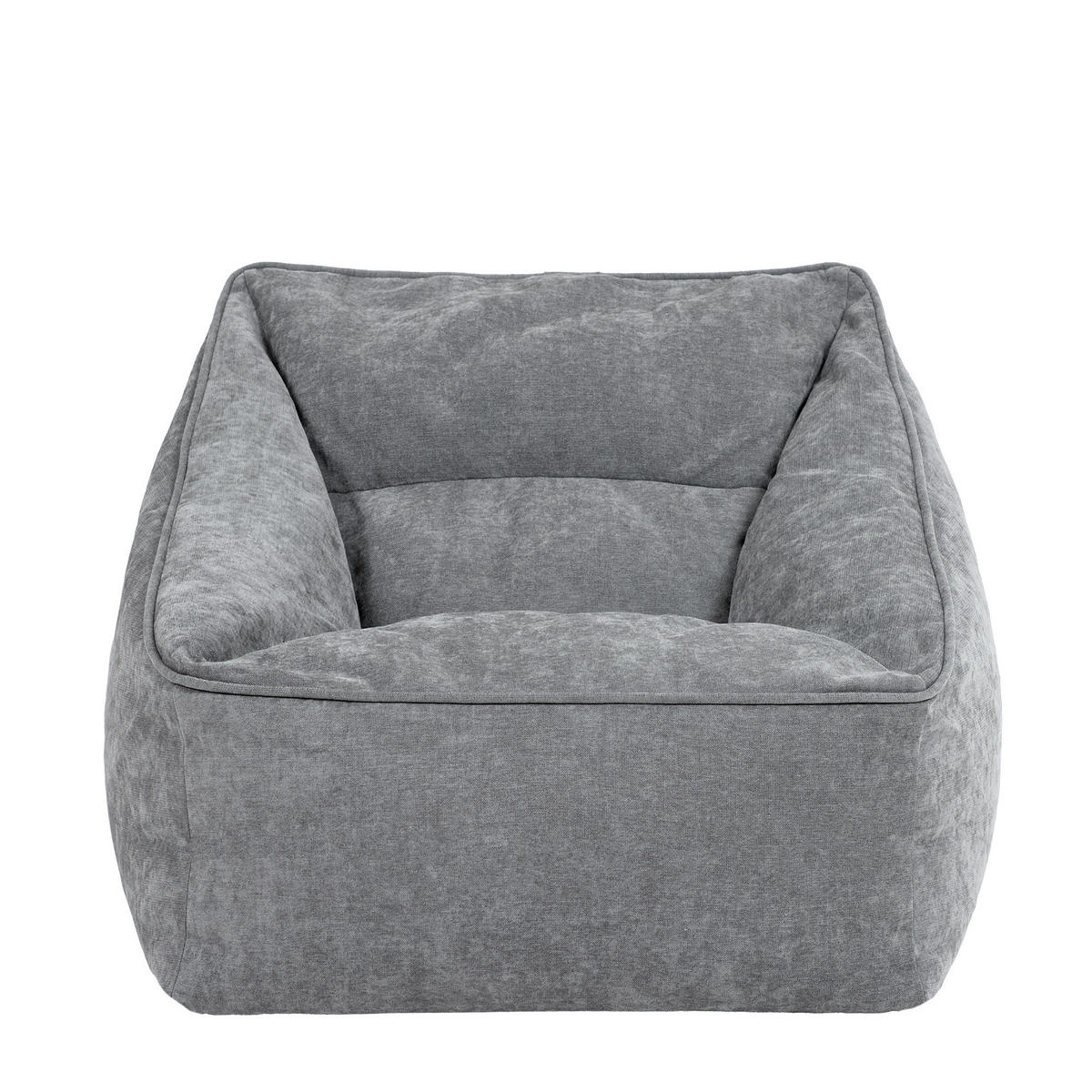 SITZSACK Sessel Chenille Natalia - Grau, Kunststoff/Textil (100/80/88cm) - icon