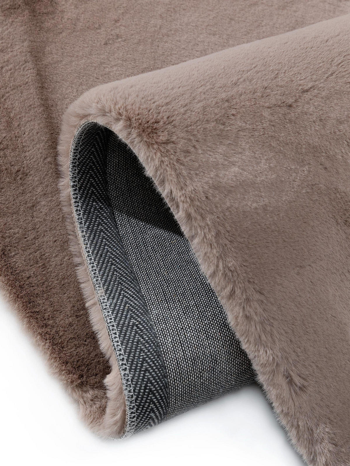 KUNSTFELL-TEPPICH Dave Taupe 160x230 cm - Taupe, Textil (160/230cm) - benuta Nest