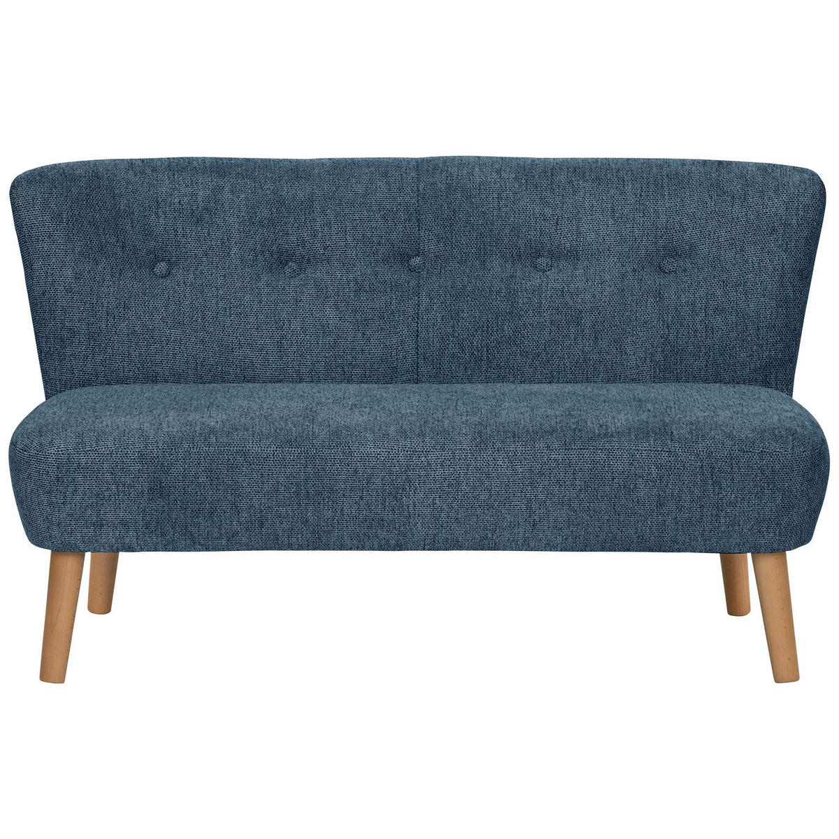 KINDERSOFA 2-Sitzer Katya Flachgewebe dunkelblau - Dunkelblau, Kunststoff (97/54/50cm) - 58aufmkessel