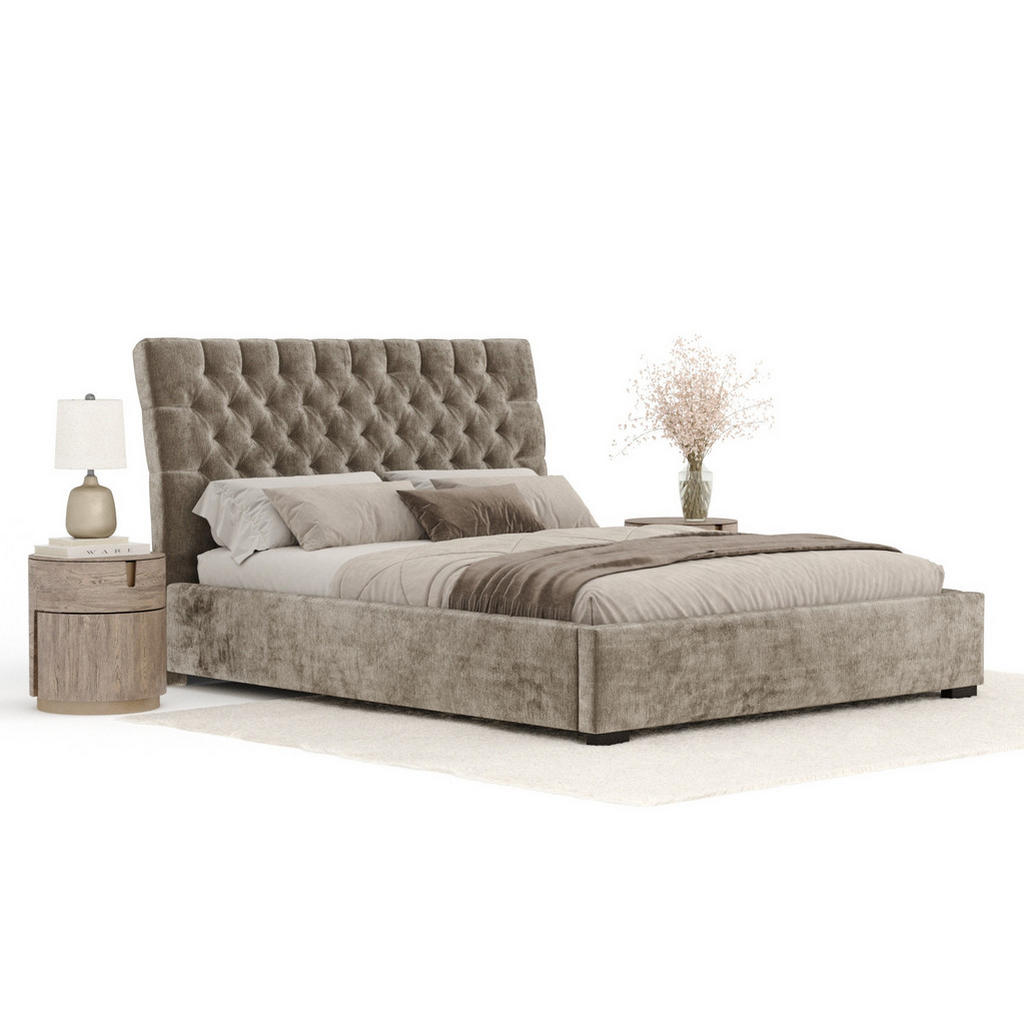 Thumbnail - Maison de Reve Polsterbett, Beige, Textil, Buche, Kiefer, 120x200 cm, Oeko-Tex® Standard 100, FSC 100%, Made in EU, Schl...
