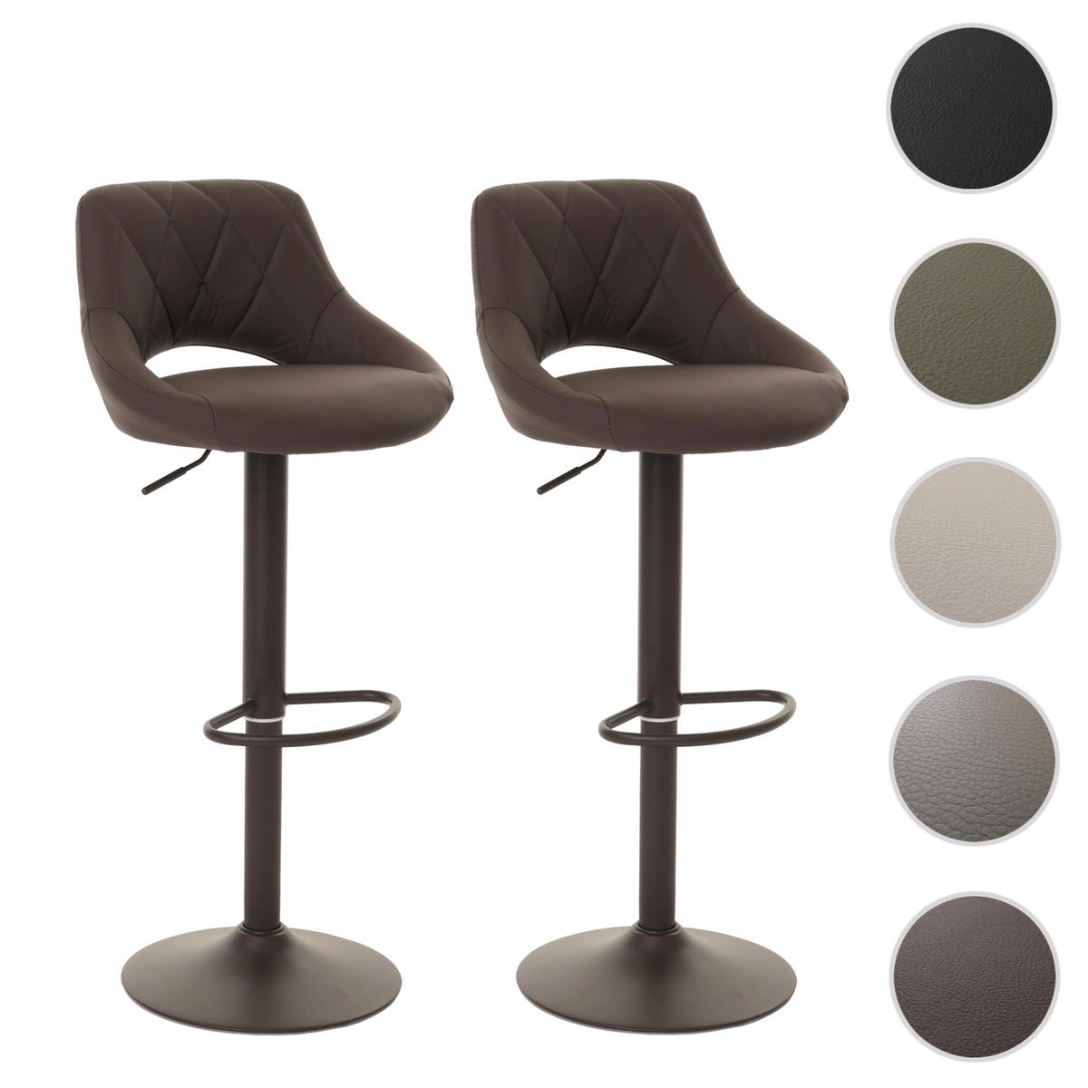 BARHOCKER Braun 2er-Set - Braun, Textil (47/107/44cm) - MCW