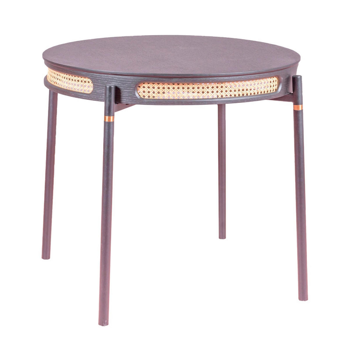 ESSTISCH Rund Schwarz 81/81/76 cm - Schwarz, Naturmaterialien (81/81/76cm) - Nest Dream