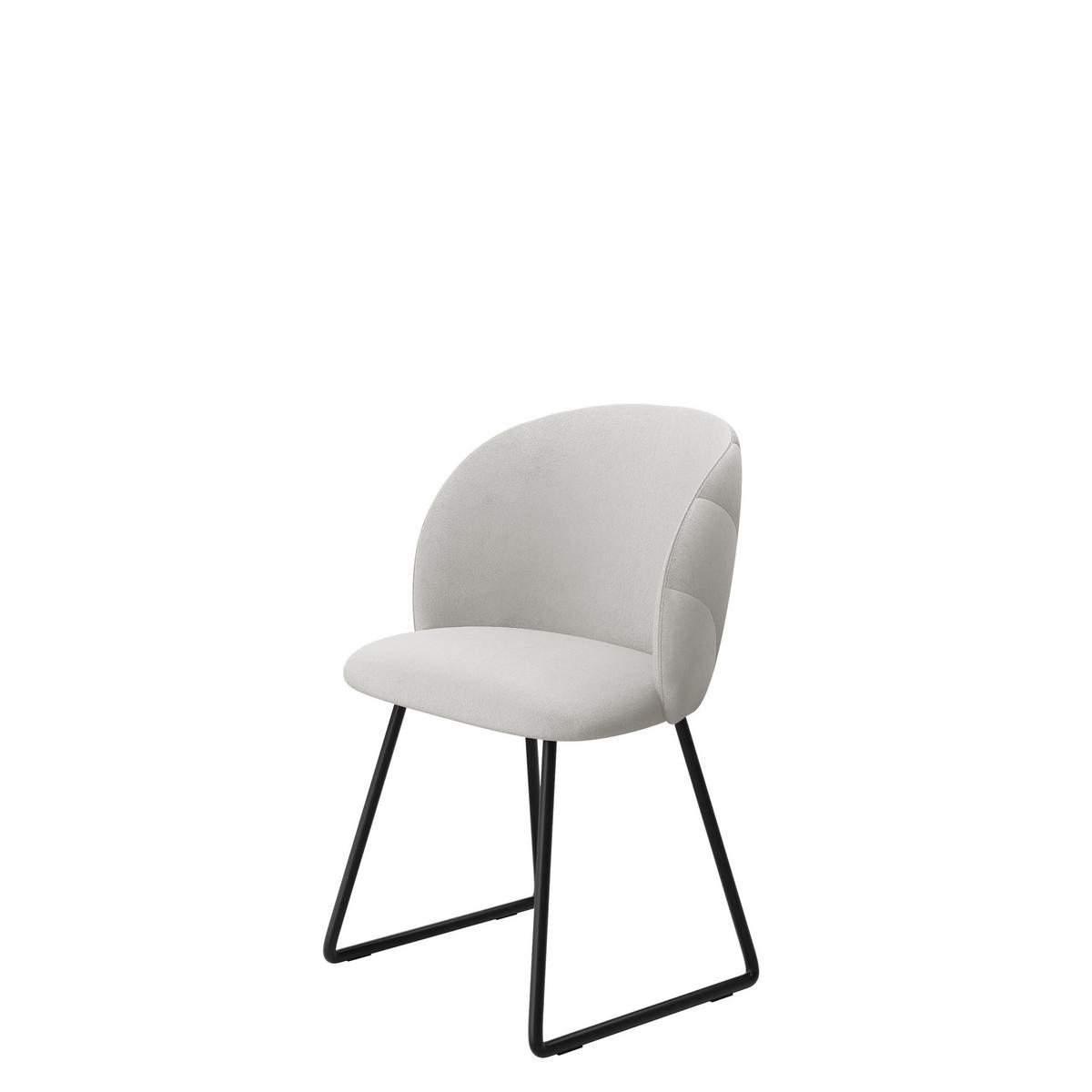 POLSTERSTUHL K99 M - Creme/Schwarz, Holzwerkstoff/Textil (51/80/53cm) - MIRJAN24