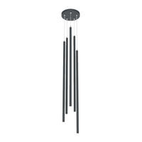 LED-HÄNGELEUCHTE Stelo Komposition - Anthrazit, Metall (16/16/160cm) - Lumicom