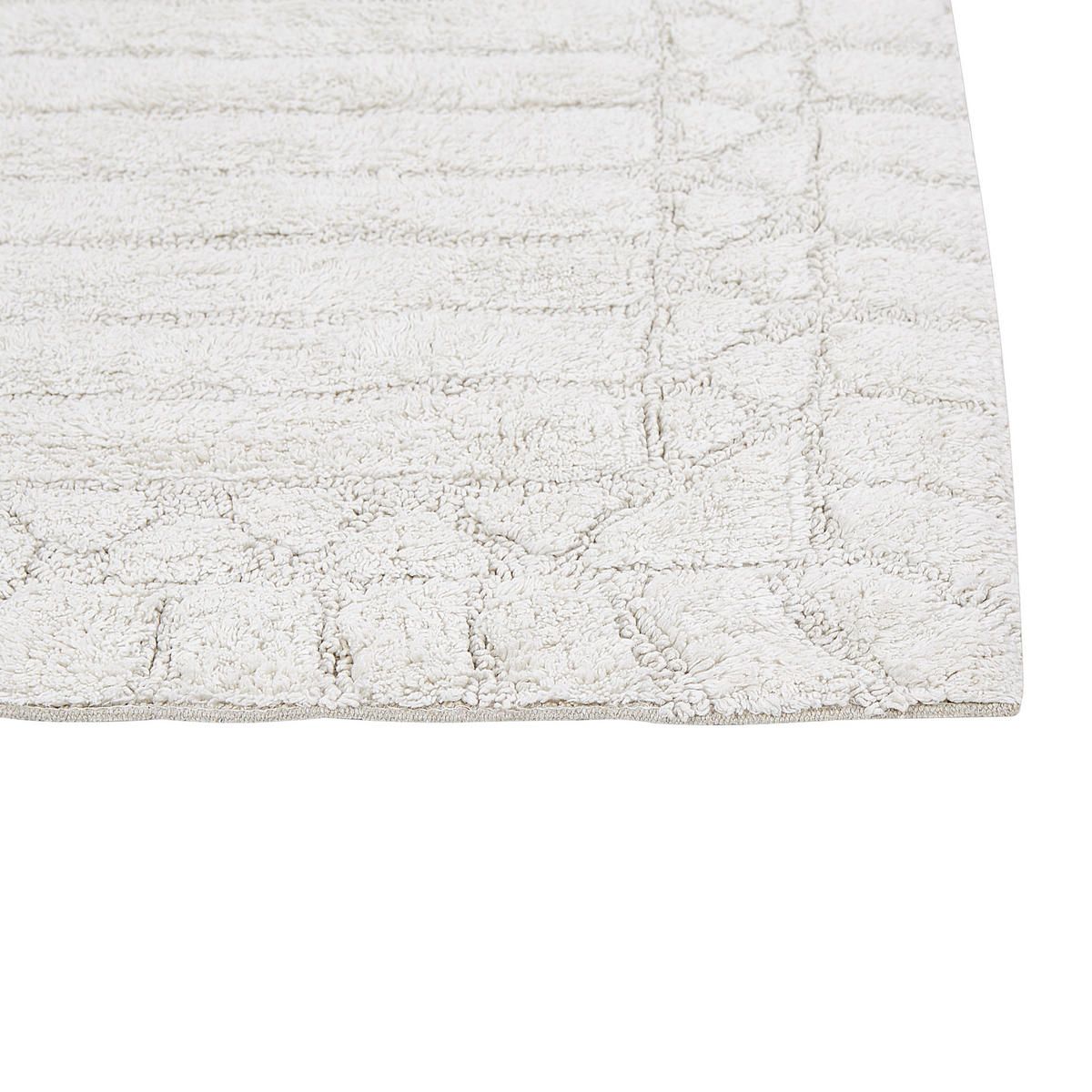 KOUPELNOVÁ PŘEDLOŽKA Světle béžová 60/90 cm Bavlna Tekke - béžová, textil (60/90cm) - Beliani