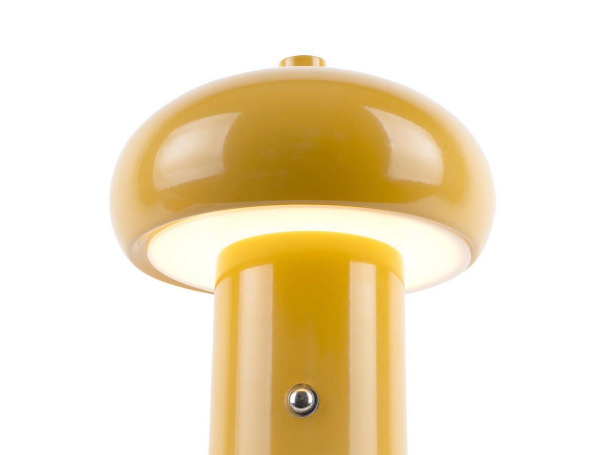 TISCHLAMPE Retro Seta Gelb 12.5/12.5/15 cm - Gelb, Metall (12.5/12.5/15cm) - Leitmotiv
